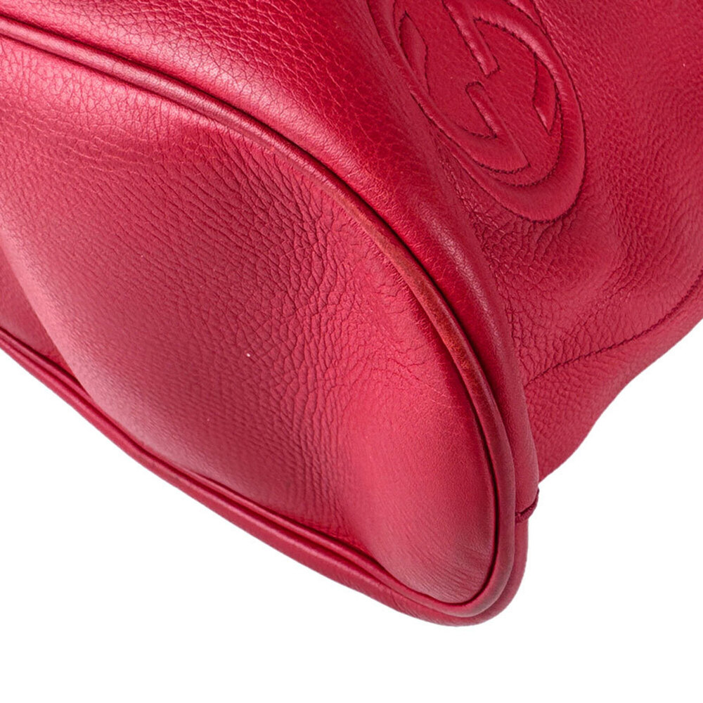 GUCCI Authentic Red Leather Backpack - Picture 10 of 13